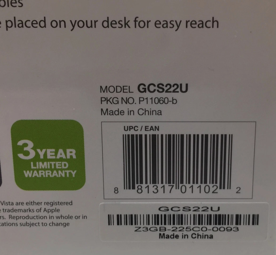 IOGEAR KVM Switch 2-Port USB GCS22U New