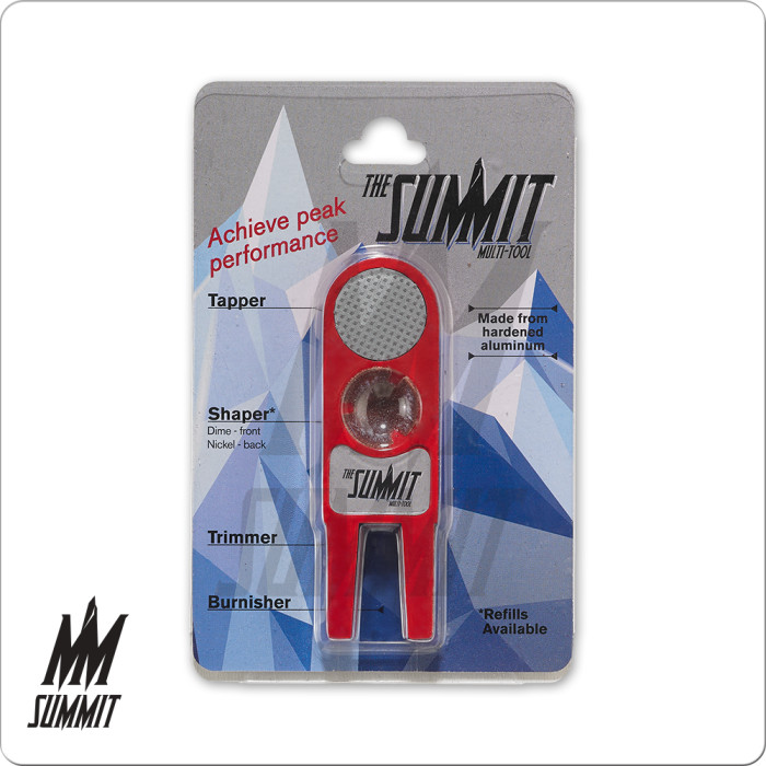 Summit TTSUM Multi Tool - Pool Cue Tip Care - Red
