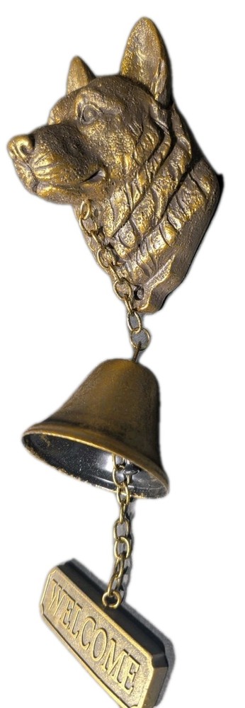 German Shepherd Welcome Doorbell Wind Chime 9"X2"
