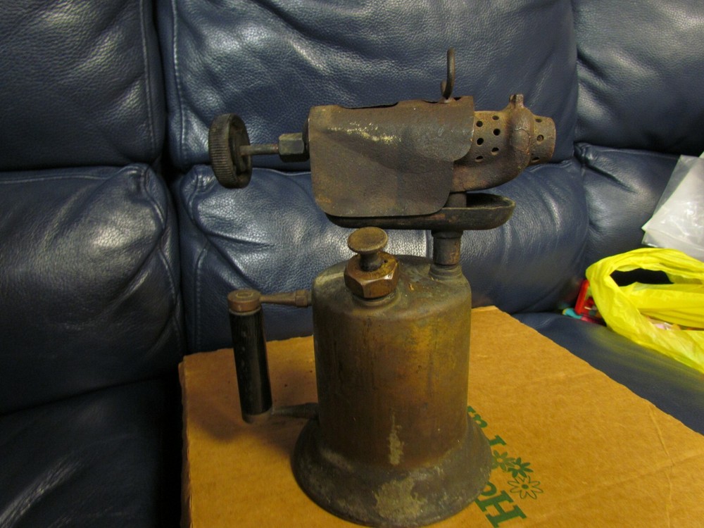 Vintage Antique Turner Brass Soder Torch Gas Blow Torch (10)