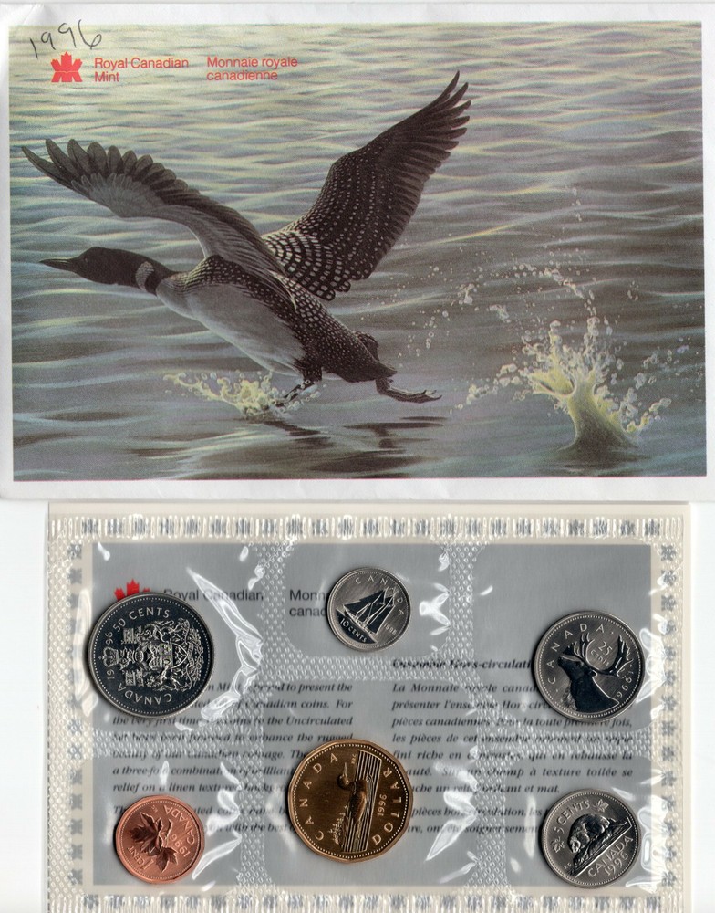 Canada Proof Like Coin Set 1996 Envelope Certificate of Authenticity