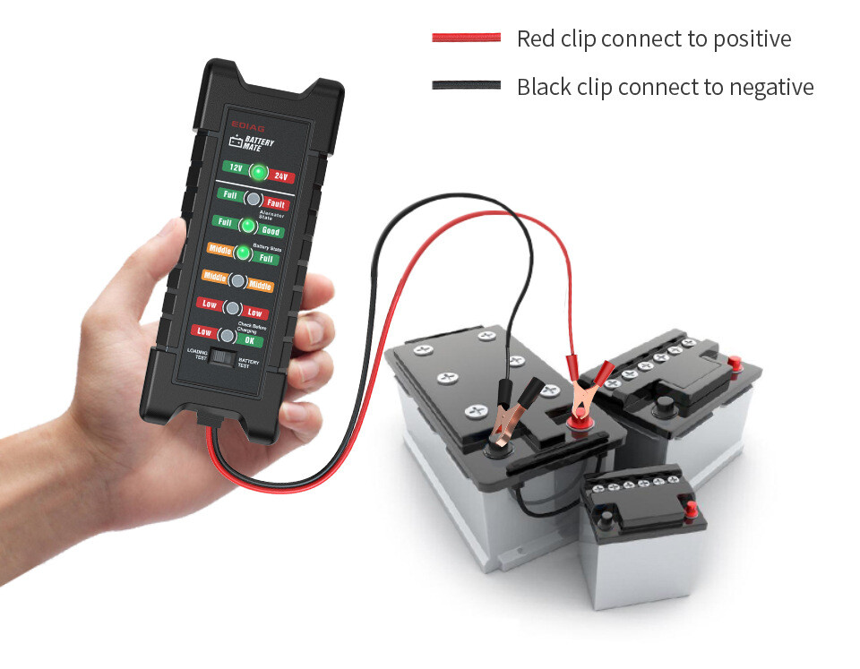 12V/24V Vehicle Car Battery Load Tester Alternator Charging Test Analyzer Tool