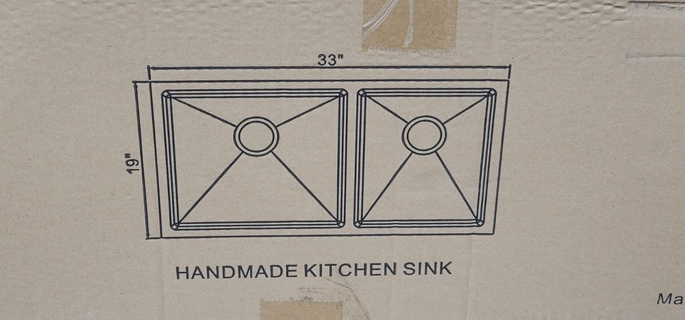 Handmade Stainless Steel 33” Undermount Workstation Sink