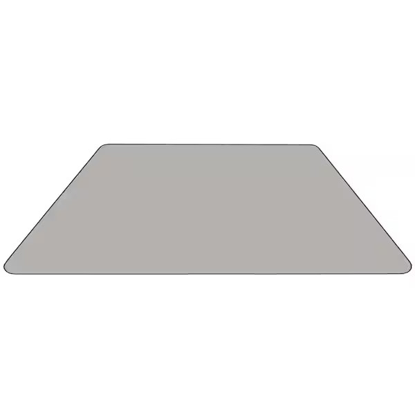 Trapezoid Activity Table, Chrome, Laminate, Particleboard, Steel, Grey Flash