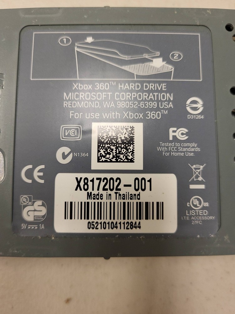 Microsoft Xbox 360 Hard Drive HDD 60GB Internal Storage Console Replacement Part