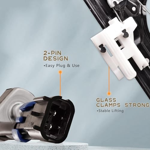 Front Left Driver Side Power Window Regulator with Motor Fiat 500 Driver Side