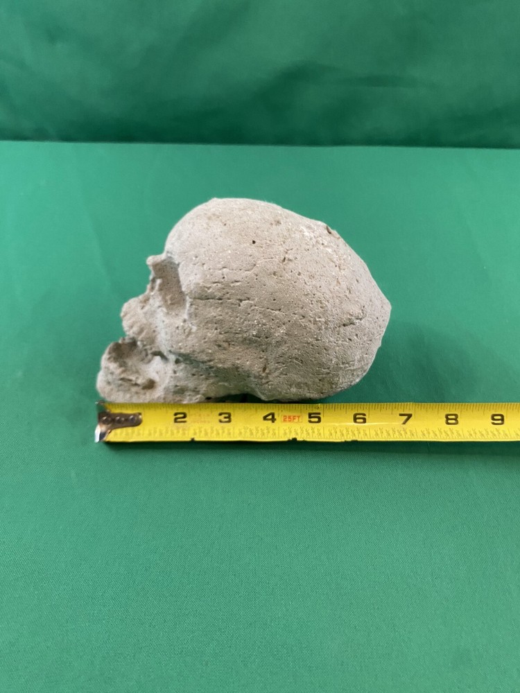 Hand Cast Fireproof Cement Fire Pit Skull Log for Bonfire Campfire Fireplace