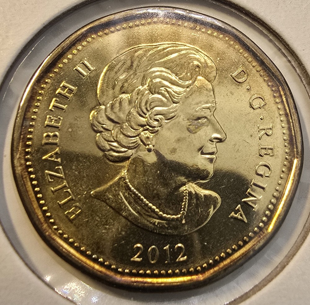2012 Canada $1 Dollar Grey Cup Loonie Mint State - 1x UNC coin from Roll