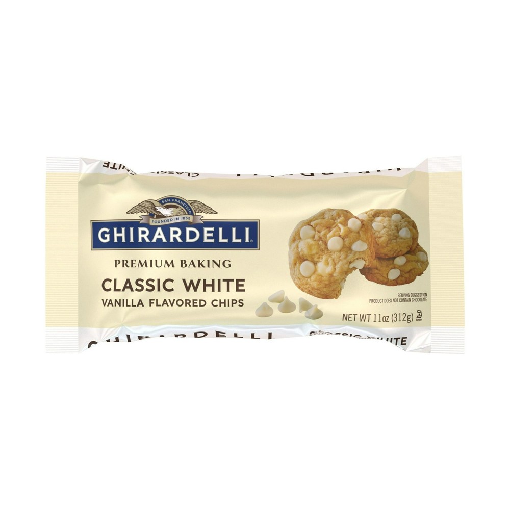 Ghirardelli White Vanilla Baking Chips 11oz x12 Bulk Premium Baking Chocolate