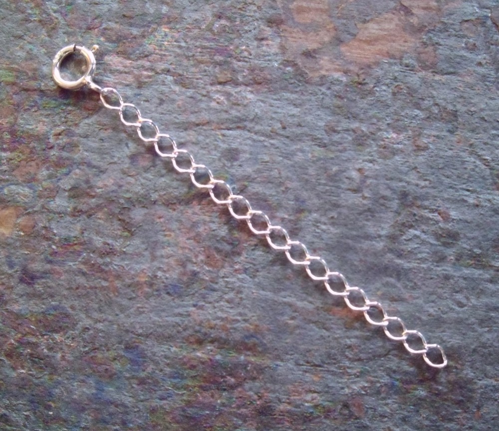 925 Sterling Silver Adjustable Necklace Extender - Extends Up To 3 Inches