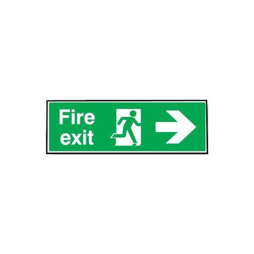 RT05747 12004L Plastic Hard Right Exit Fire Sign