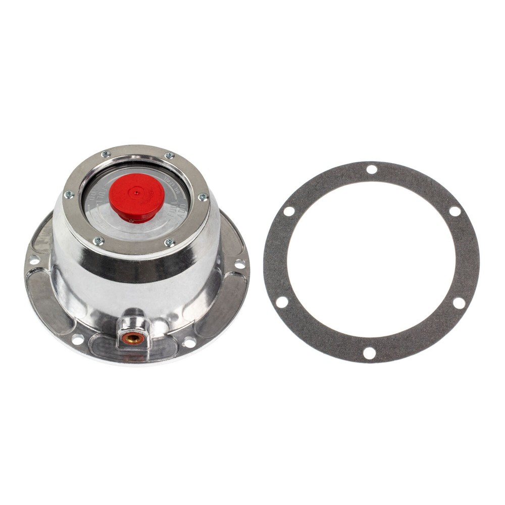 HUB CAP ALUMINUM 6 HOLE W/PLUG