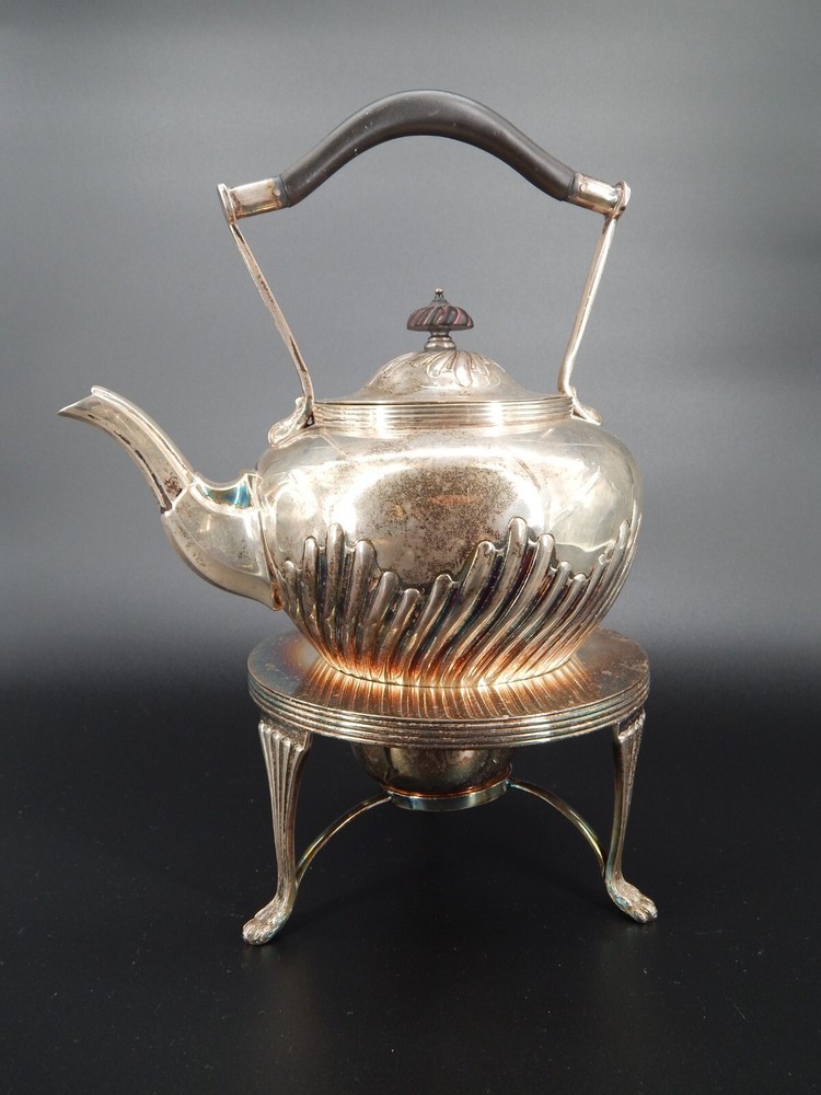 John Round & Son Silver Plated Tea Kettle & Warmer - READ DESCRIPTION