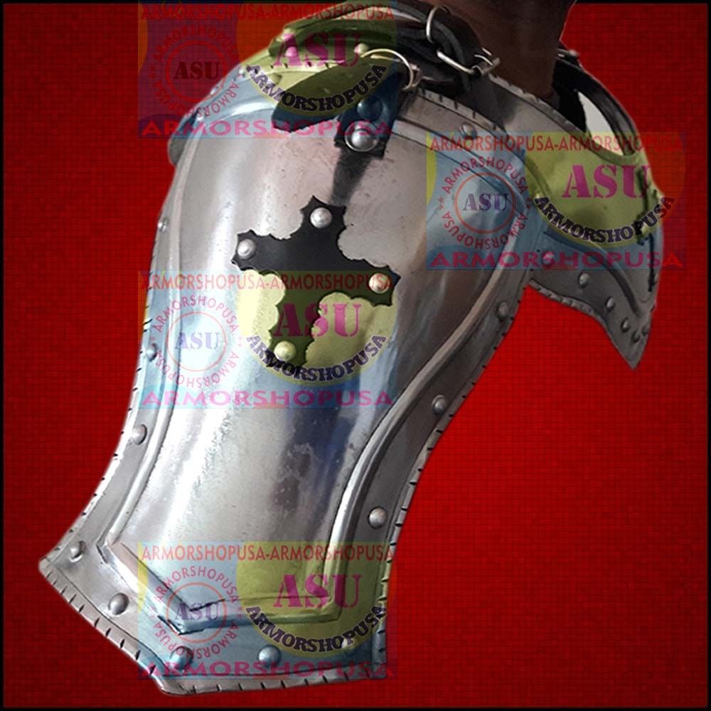Medieval Gorget Spaulders Arm & Shoulder Set Viking Crusader Knight Pauldron E
