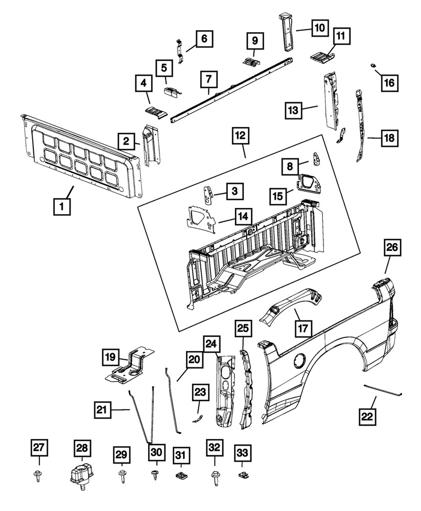 Genuine Mopar Rail Cap Right 68027844AD