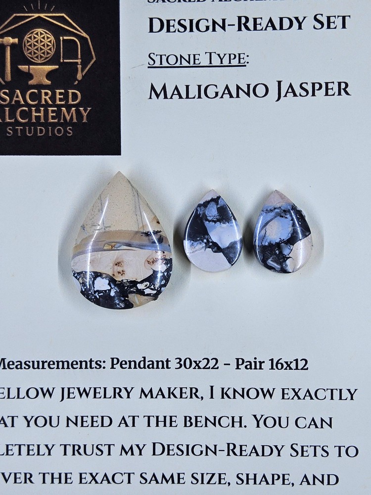 Tear Shape - Maligano Jasper - Design-Ready Set