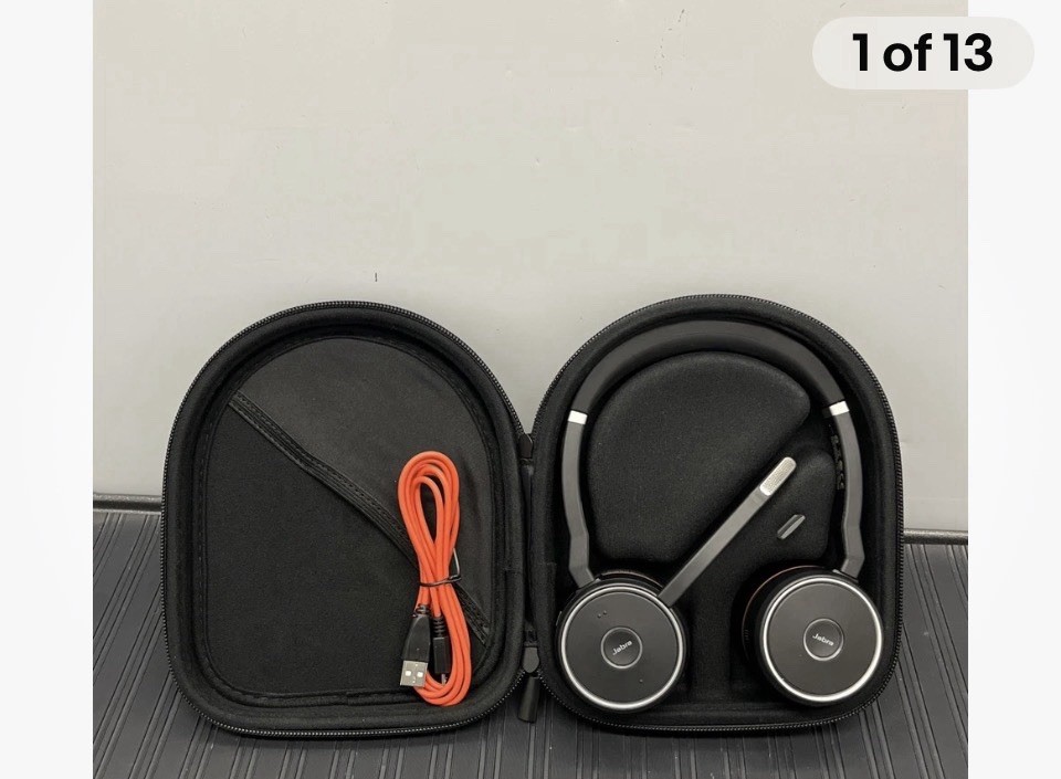 Jabra Evolve 75 Wireless Bluetooth Headset HSC040W; NEW/OPEN BOX