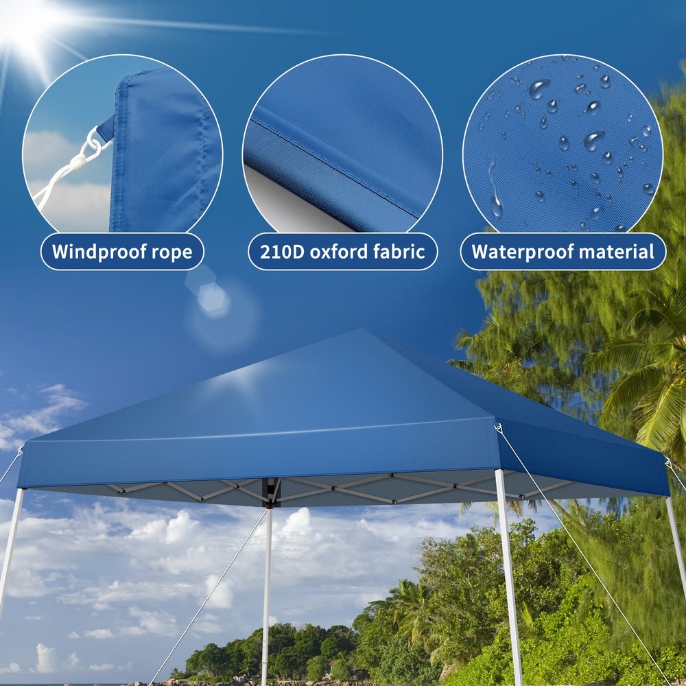 8*8ft Portable Home Use Waterproof Folding Tent Blue