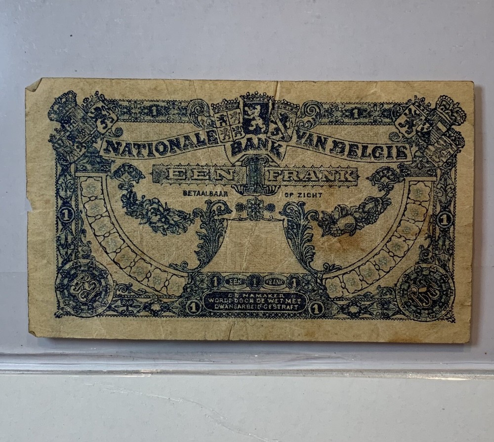 Belgium 1 Franc 1920 Banknote