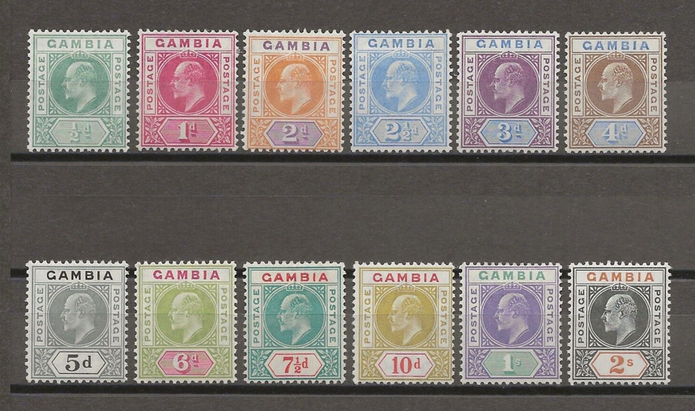 GAMBIA 1904/06 SG 57/68 MINT