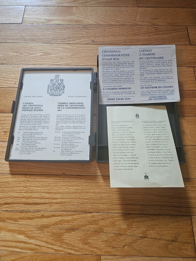 Centennial Issue 1867-1967 Commemorative Stamp Box - Vintage Canada