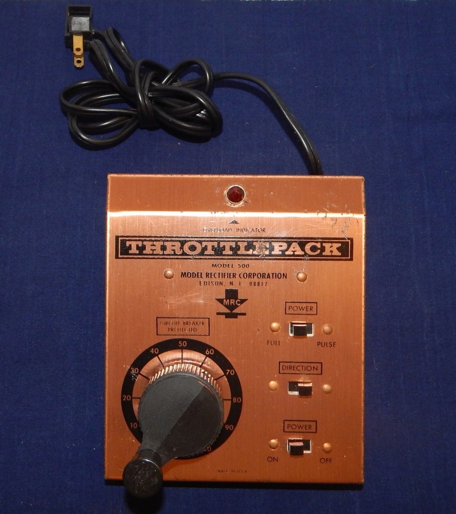 Vintage MRC Model 500 HO Train Control Throttle Pack with Box & Instructions