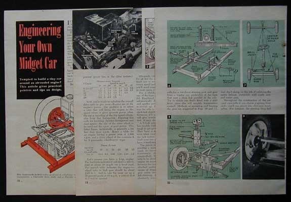 Engineering a Midget Car 1948 HowTo build INFO & PLANS