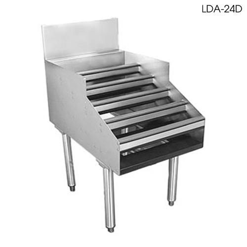 Glastender LDB24S 29" Underbar Single Speed Rail 24" Liquor Display