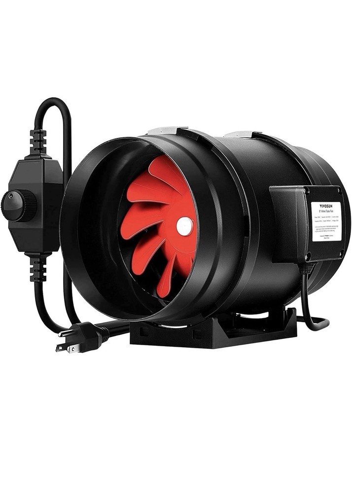 VIVOSUN R8 8 Inch 720 CFM Inline Duct Ventilation Fan with Variable Speed