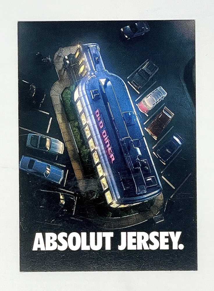 Absolut Vodka Absolut Jersey Advertising Postcard 1990s D&D Diner