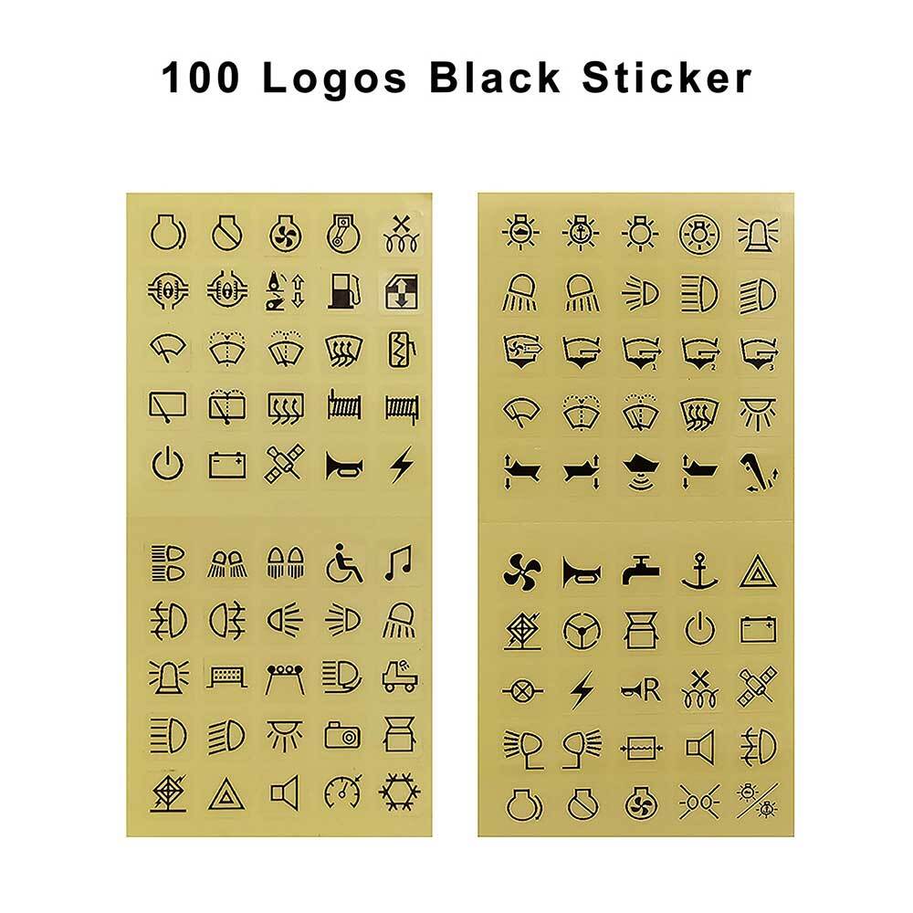 288Pcs Rocker Switch Decal Sticker For Car Boat Dashboard Circuit Panel Control