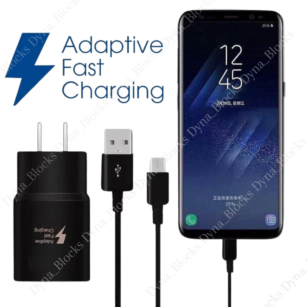 For Samsung Galaxy S8 S9 Plus Note 8+ Fast Wall Charger & USB Type-C 4FT Cable