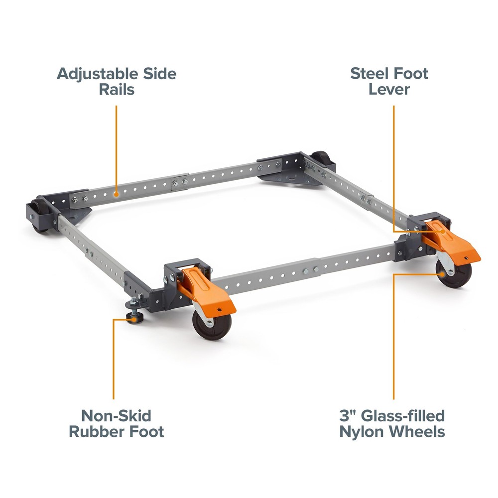 Universal Mobile Base with Swivel Castor Wheels - Adjustable Tool Dolly 12x12...