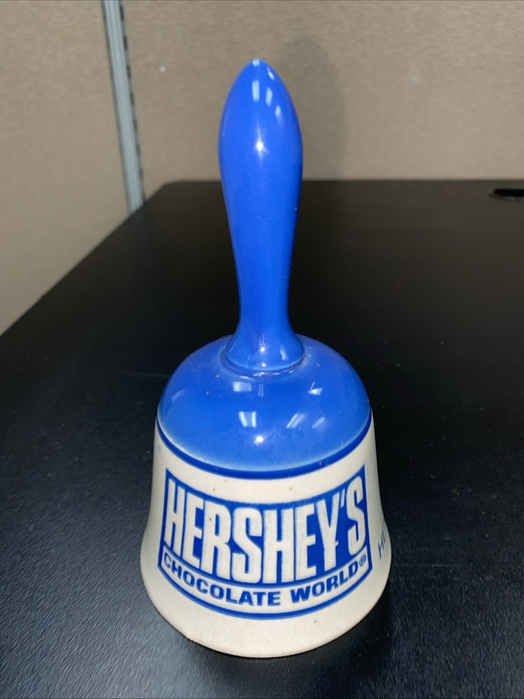 Hersheys Chocolate World Bell Blue And Cream Dinner Bell