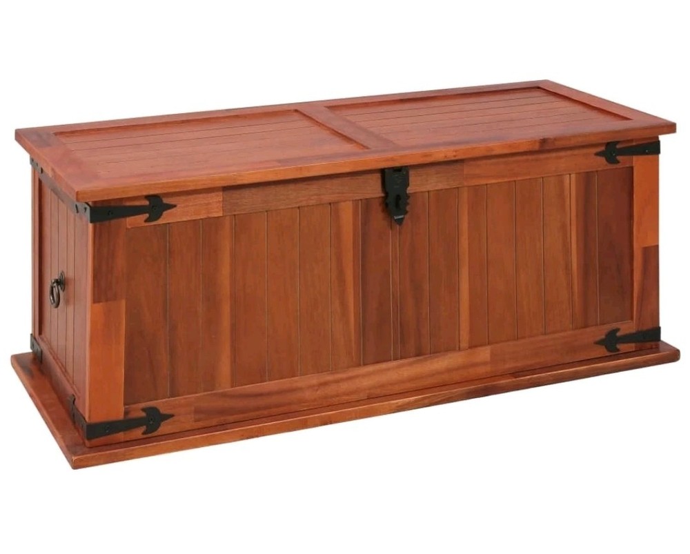 Storage Chest Brown Solid Acacia wood, MDF