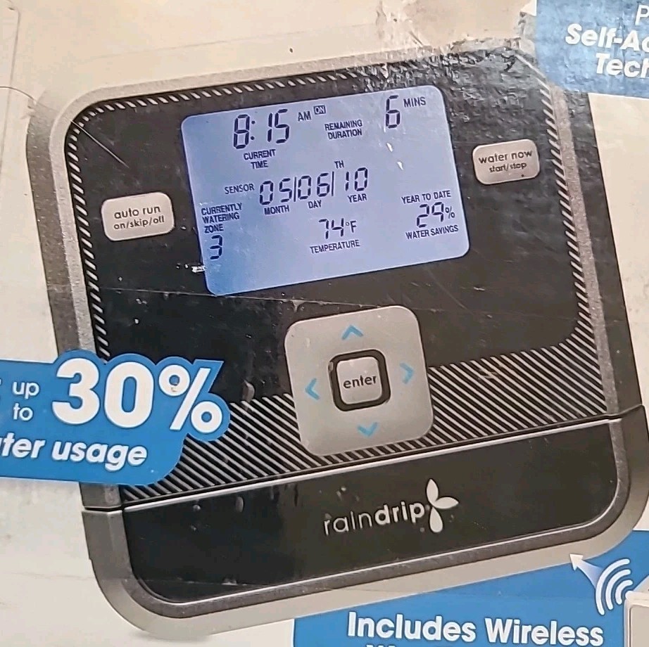 Raindrip Weather Smart Pro Sprinkler Timer Bundle Complete 6Station Box RSC600is