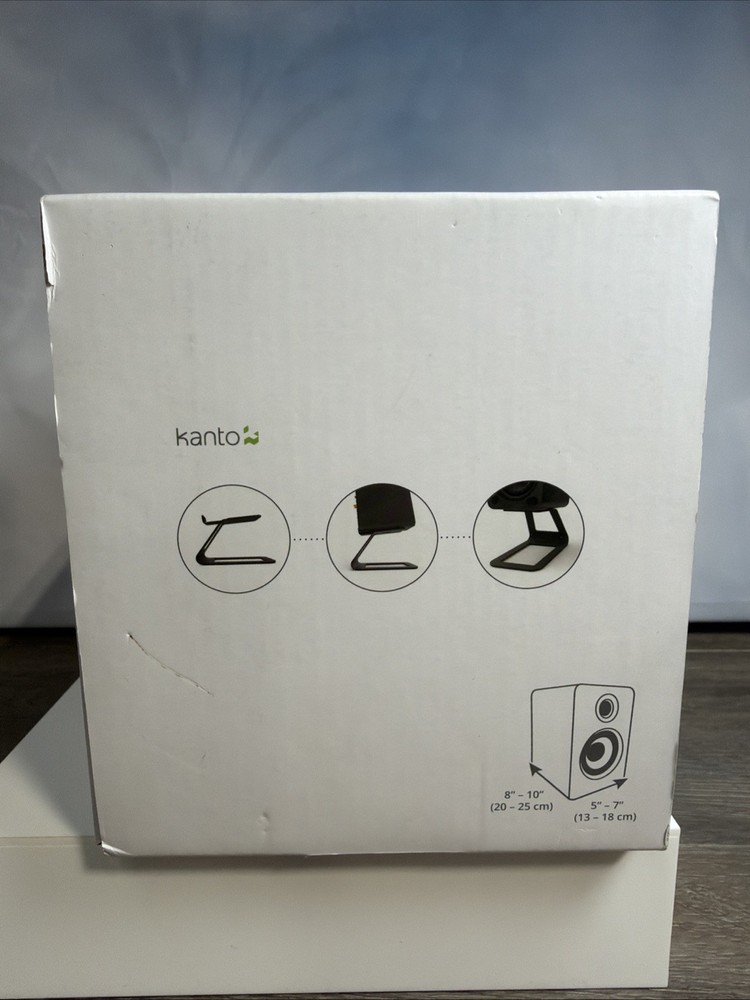 Kanto elevated desktop speaker stands (white)