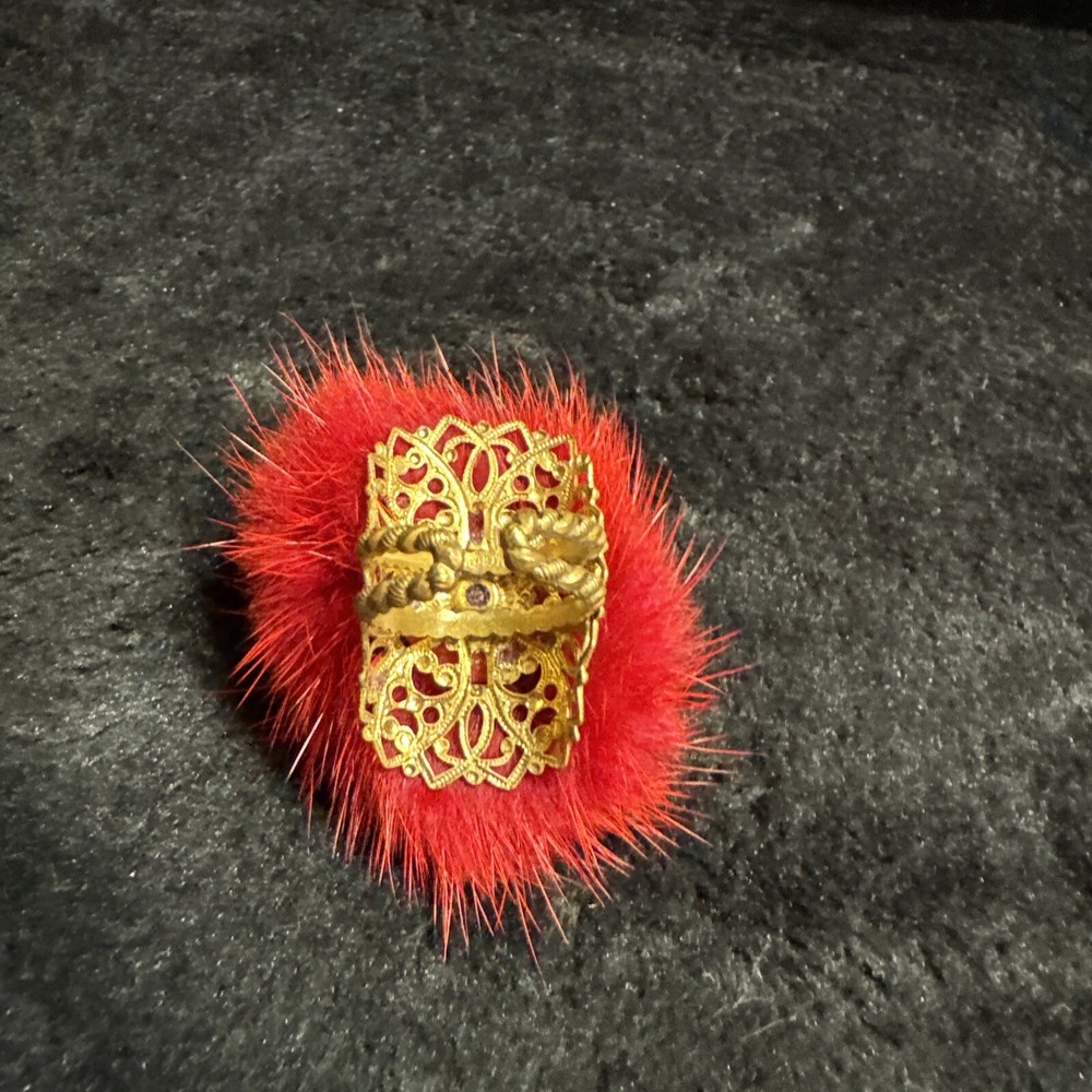 Artisan Red Mink Ring