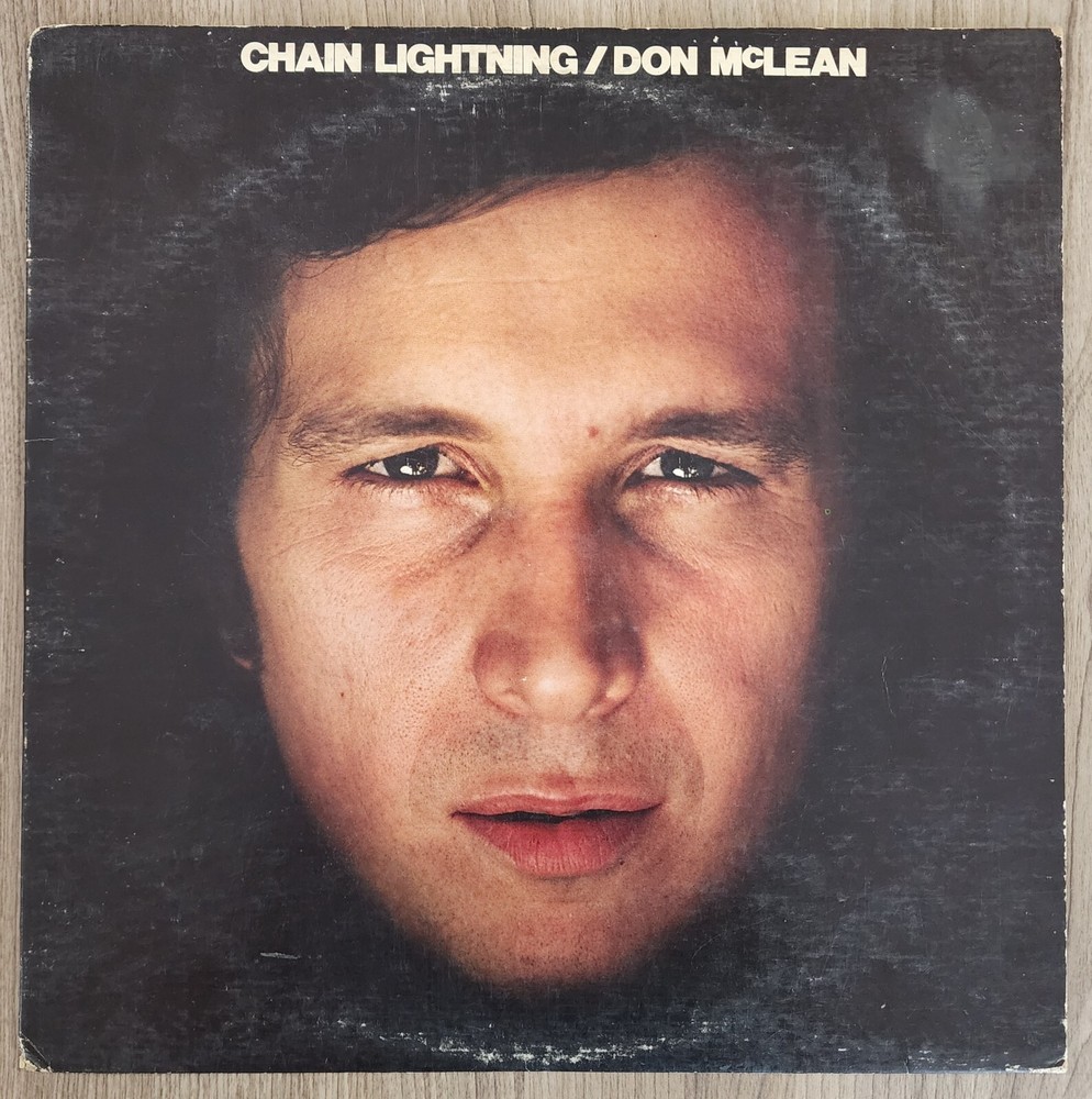 Don McLean Signed Chain Lightning Vinyl Record LP LEGEND RAD