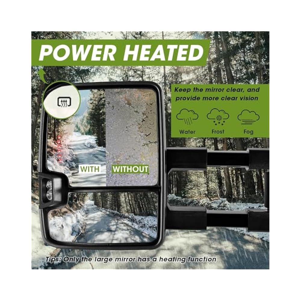 Replacement Truck Mirrors, Power Fold, Dynamic Signal & Heat White