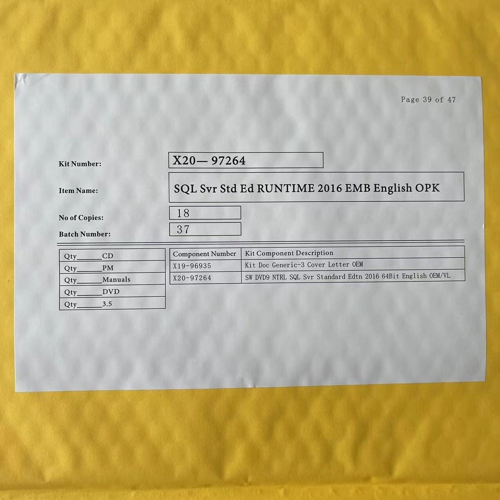 Microsoft SQL Server 2016 STANDARD License Key + 25 ACCESS CALs Retail BRAND NEW