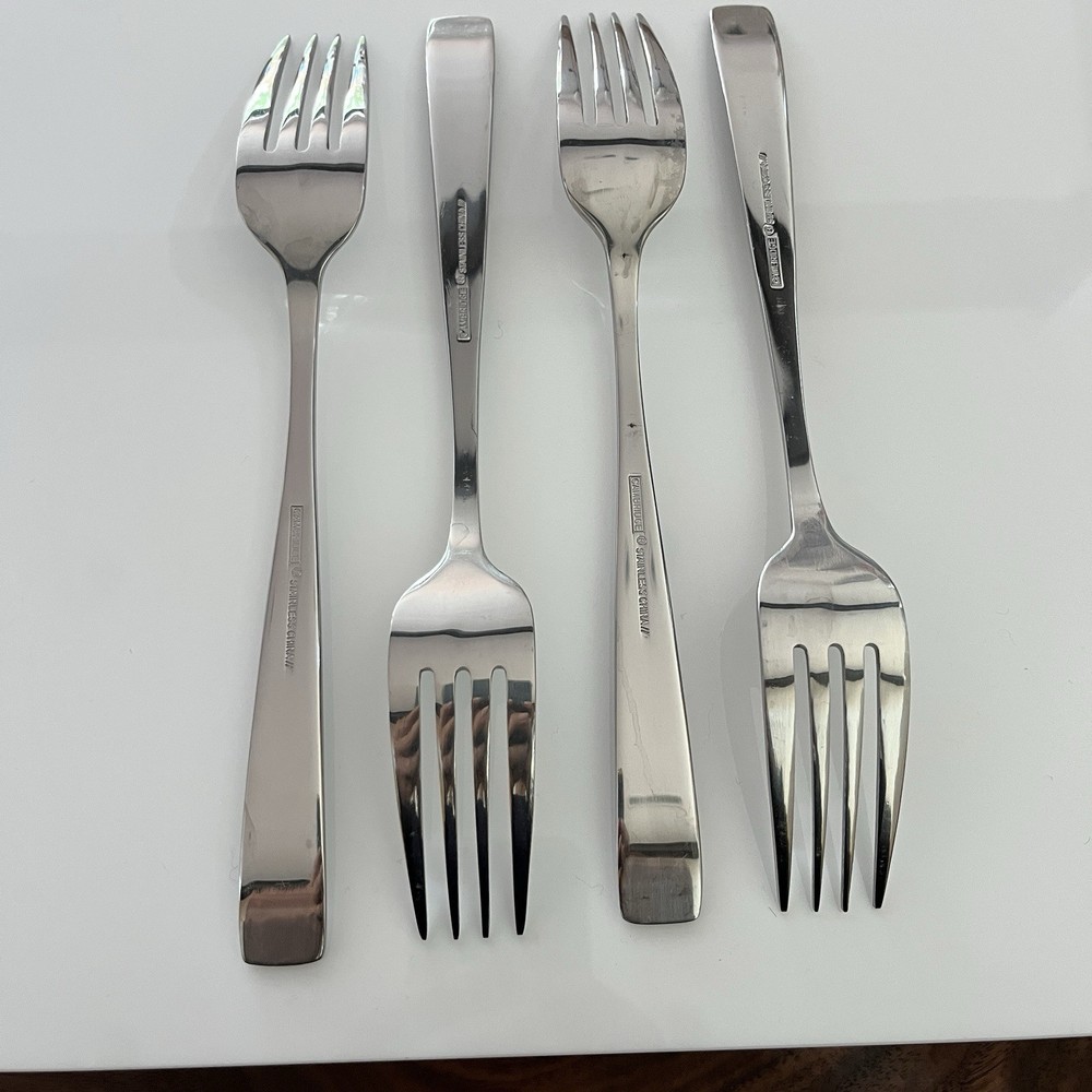 Cambridge Flatware Cali Stainless Dinner Forks Lot of 4