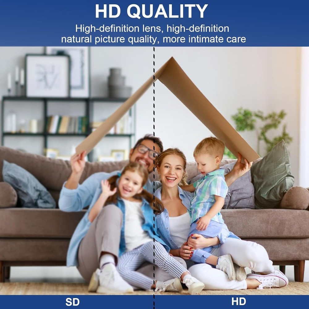 3 Mini WiFi Security Cameras - 150° Wide-Angle, Night Vision & Loop Recording