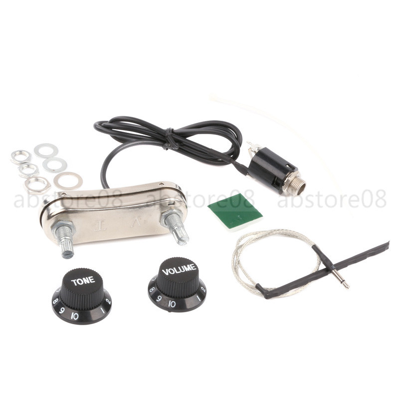 Acoustic Guitar 6-string Volume & Tone Control + Piezo Pickup