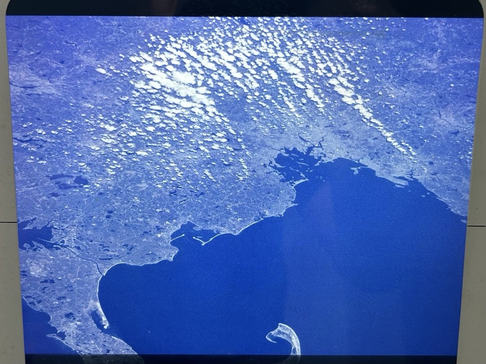 1981 NASA KSC Shuttle STS-1 Satellite View Cape Cod MA Presentation Transparency