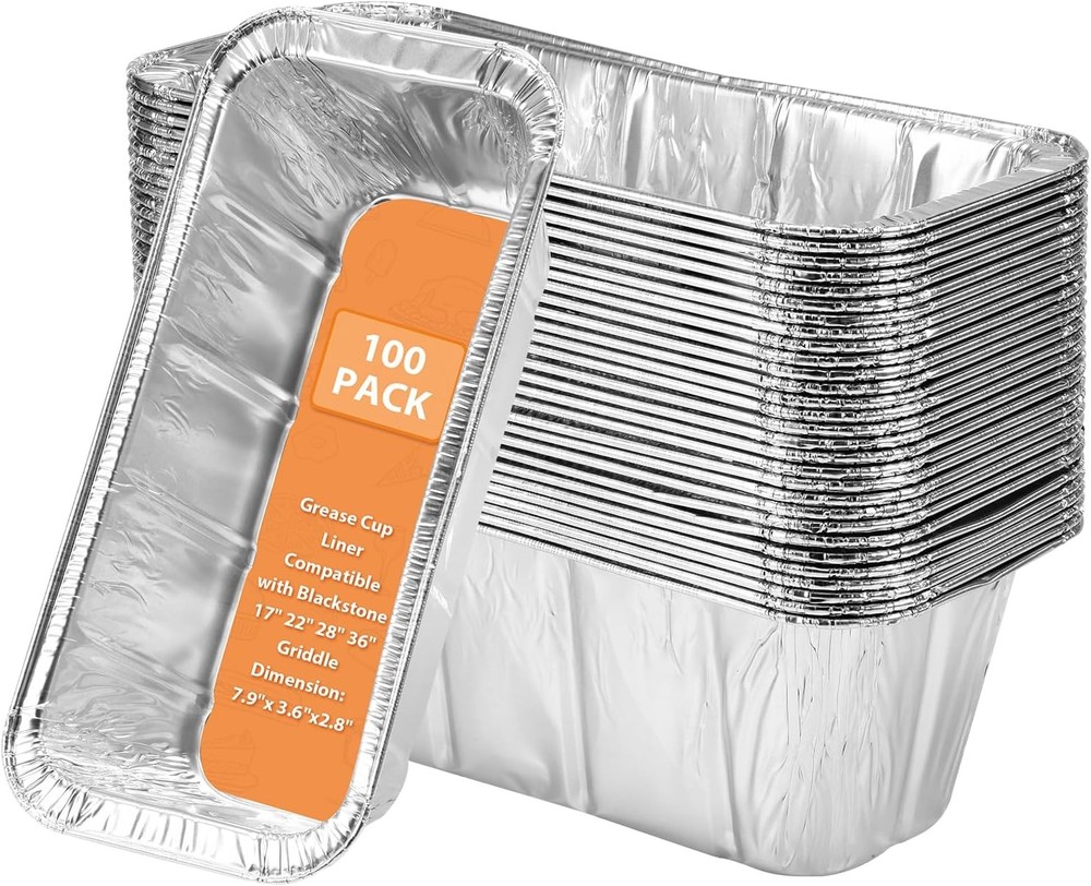 Griddle Accories Grease Catcher Cup Liners, Aluminum