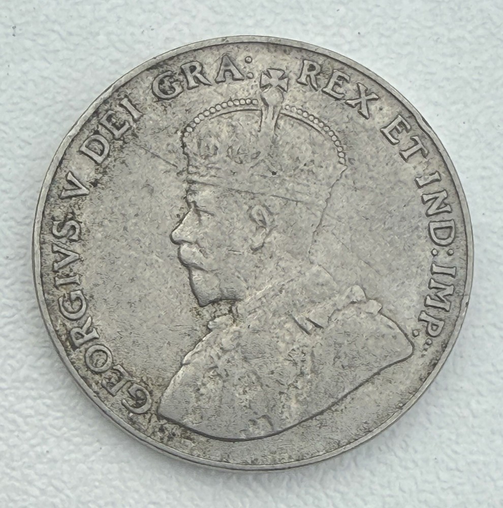 1929 Canada King George V 5 Five Cent Coin