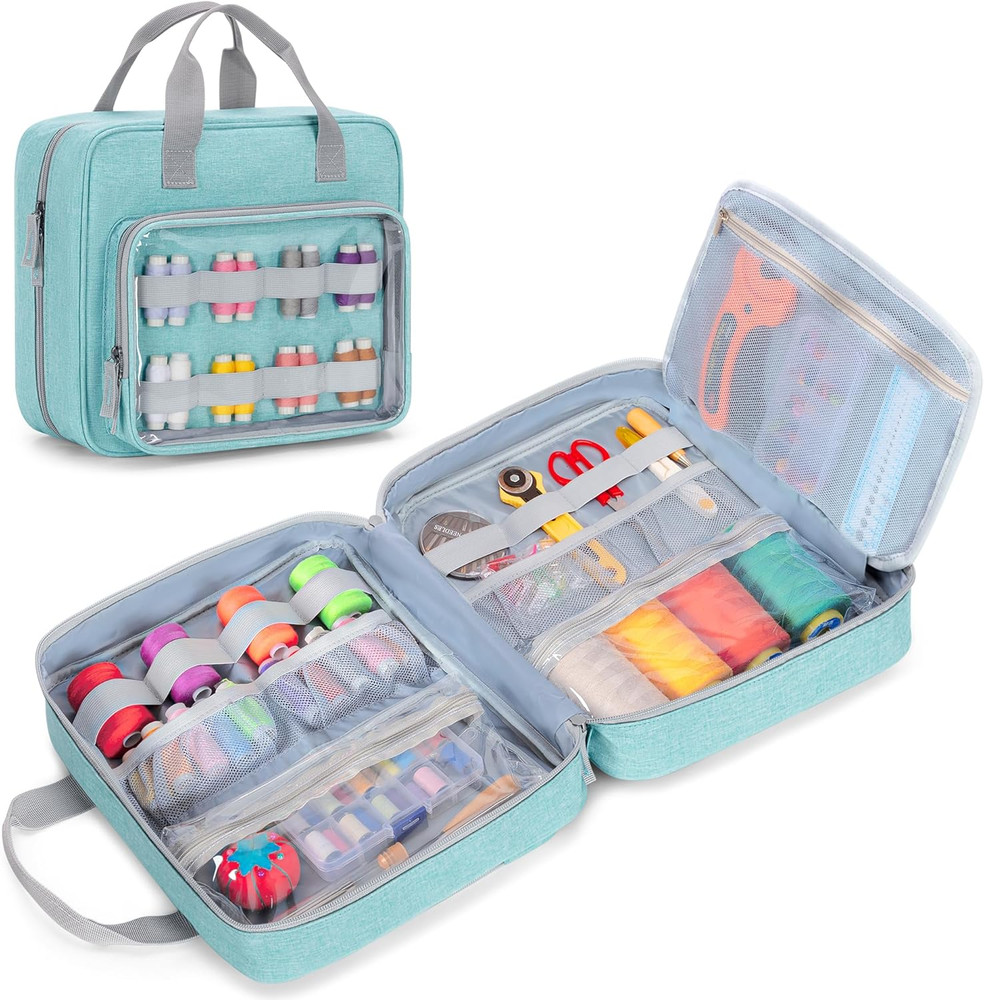 Sewing Storage Organizer with Folio Open Design, Sewing Organizer Bag with Versa