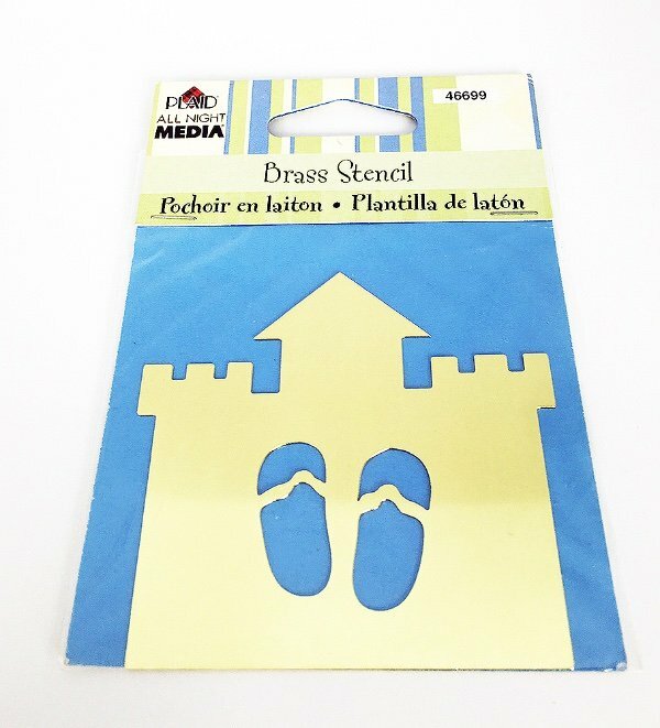 Plaid, All Night Media, Brass Stencil, Castle Stencil, Flip Flops Stencil