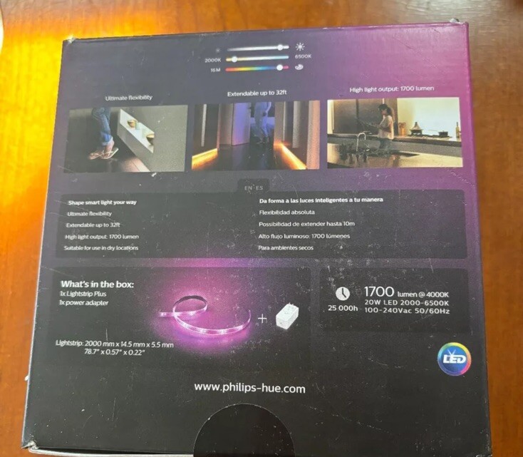 Philips Hue 80" White & Color Ambiance Shape Smart LED Light Strip Plus